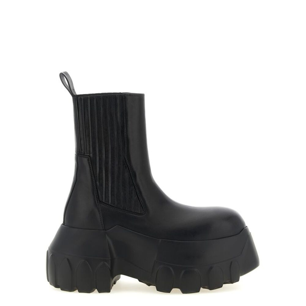 Rick Owens Black Ramie Ankle Women's Boots
